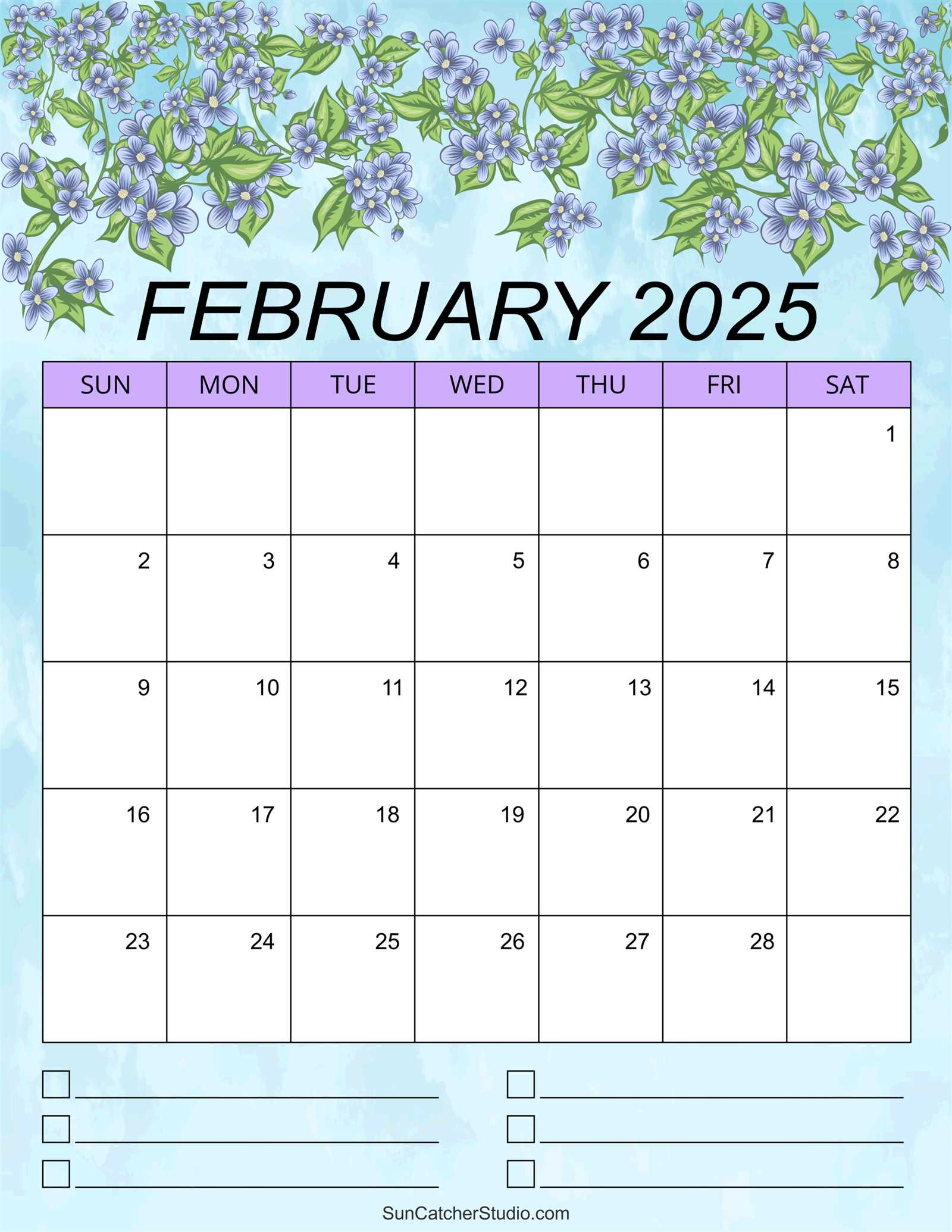 february 2025 blank calendar template