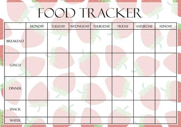 nutrition calendar template