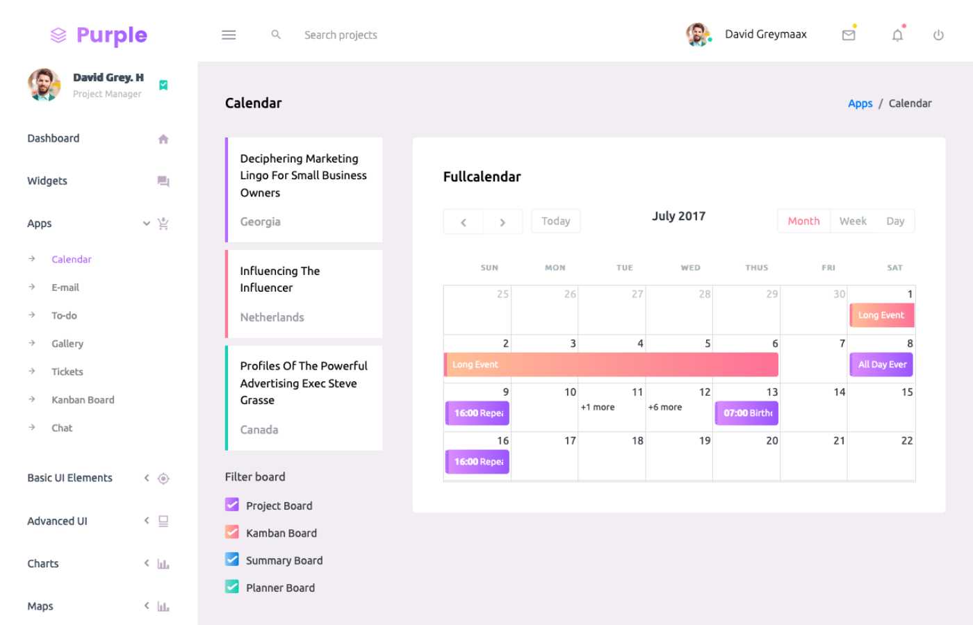 bootstrap 5 calendar template