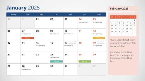 powerpoint weekly calendar template free