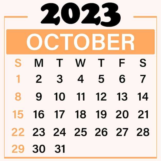 october calendar template