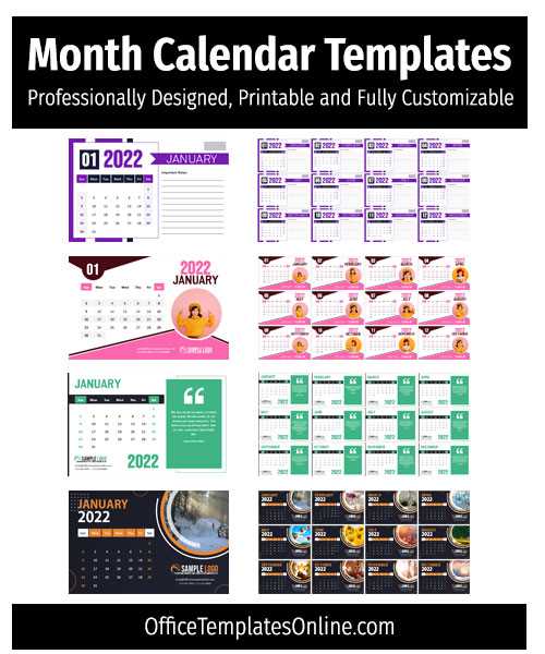 office com calendar templates