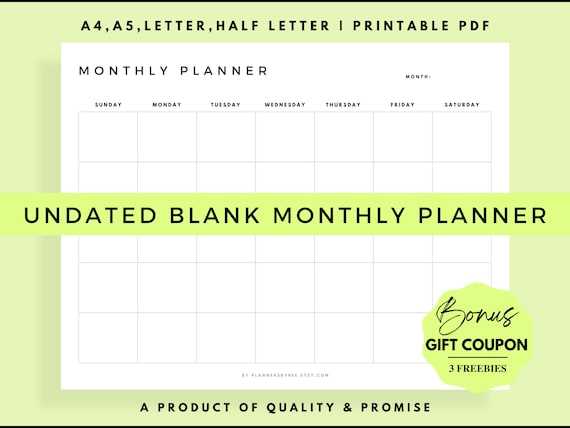office monthly calendar template