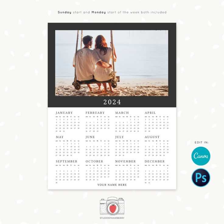 photoshop calendar template