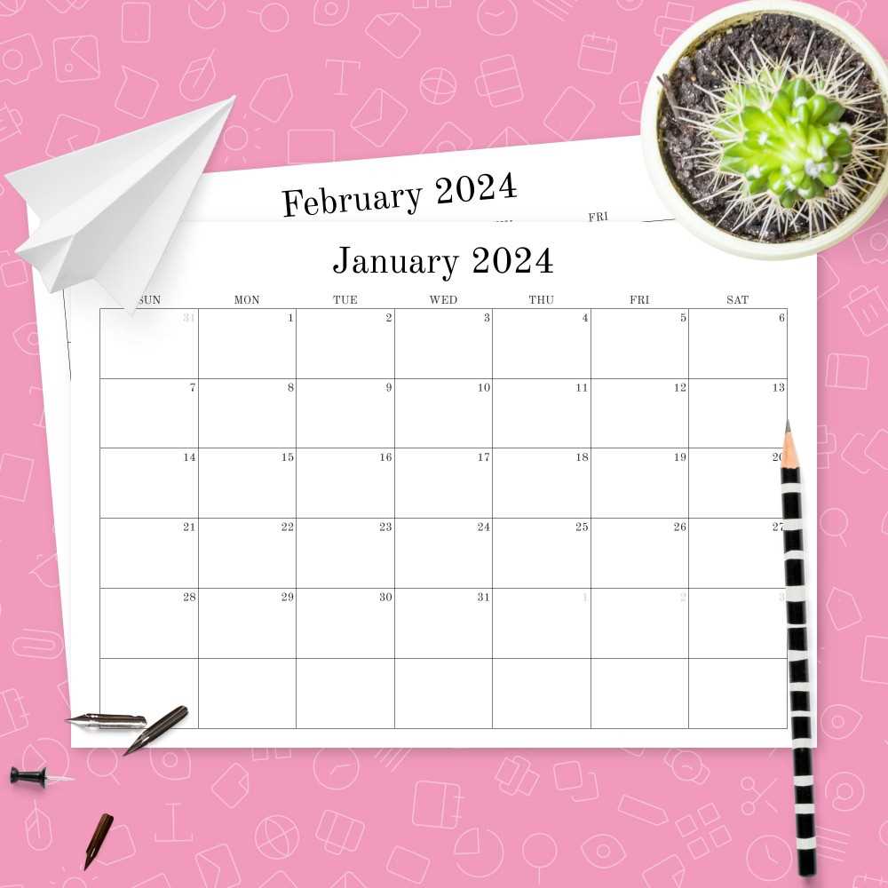 monthly free printable blank calendar template