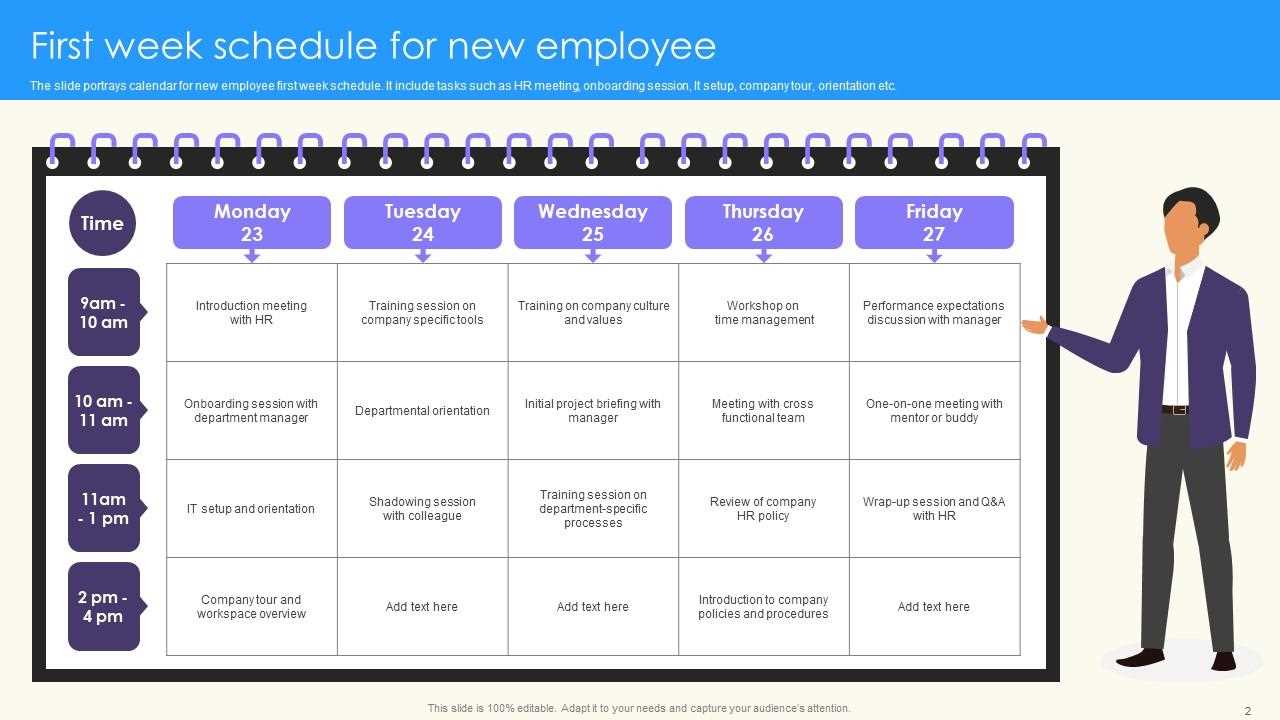 onboarding calendar template