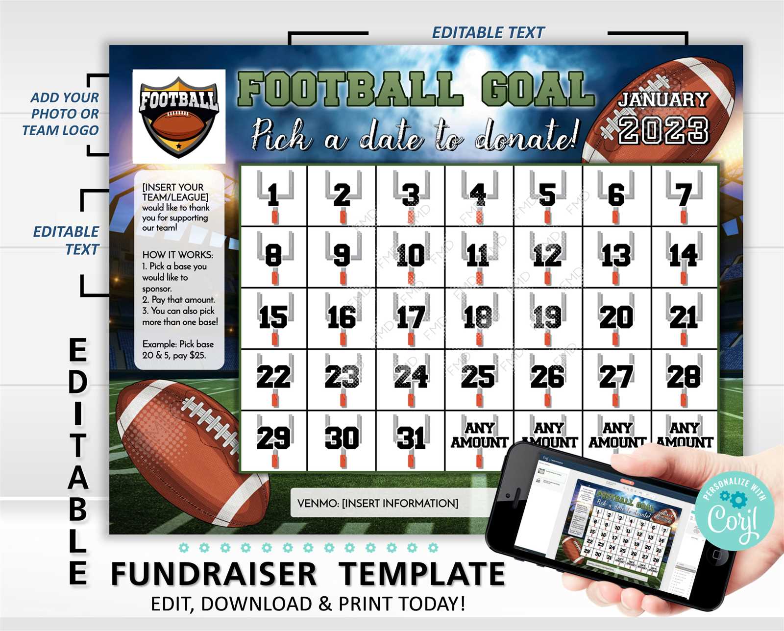 fundraising calendar template free