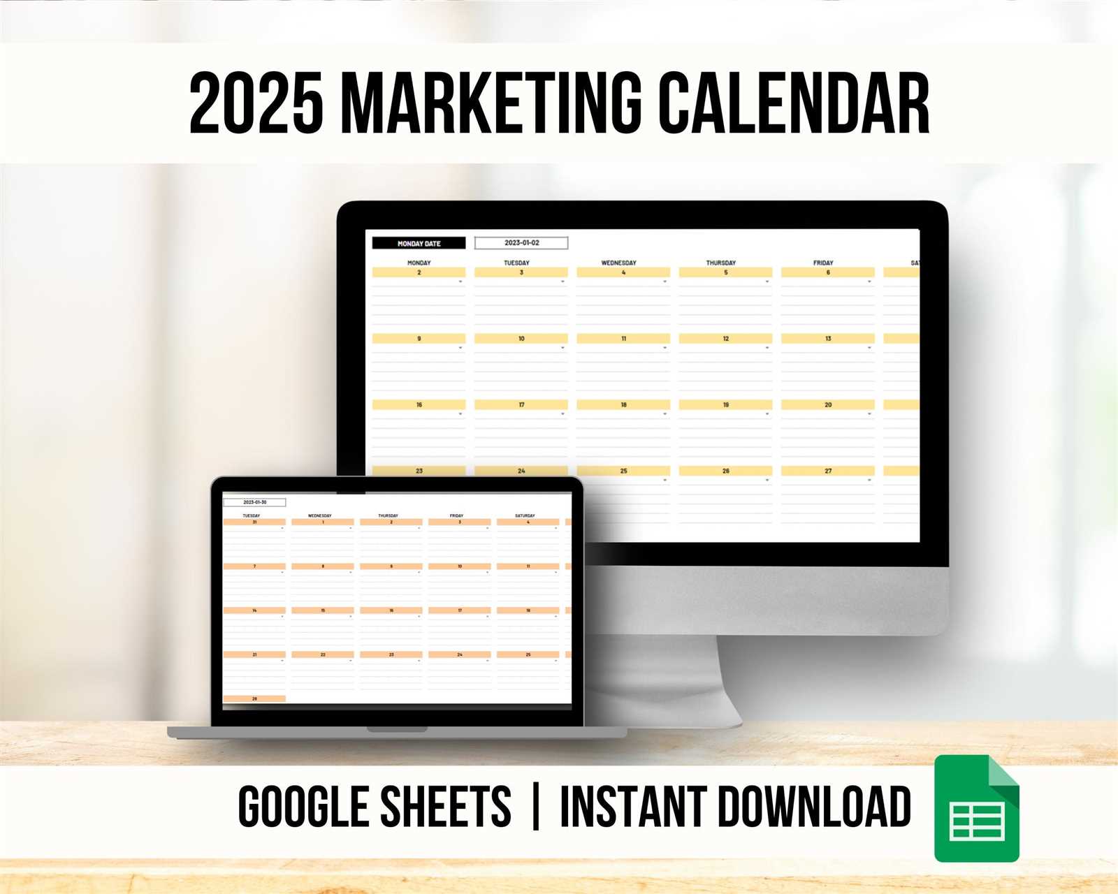 email marketing calendar template 2025