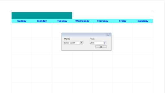 open office monthly calendar template