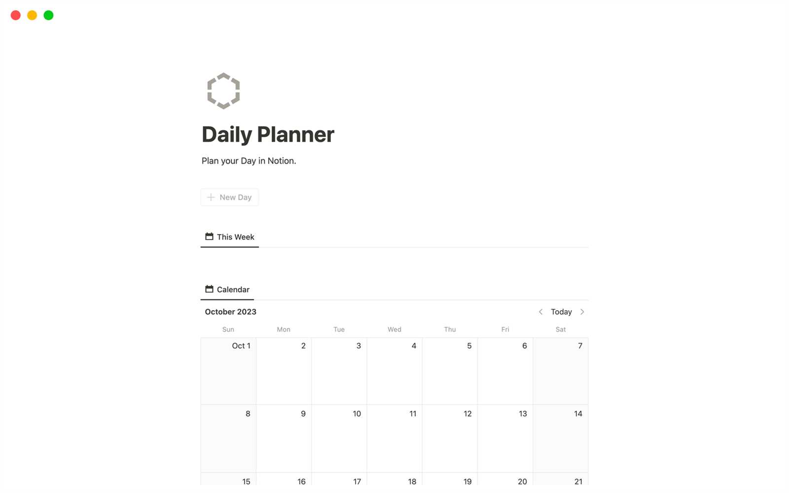 notion calendar templates