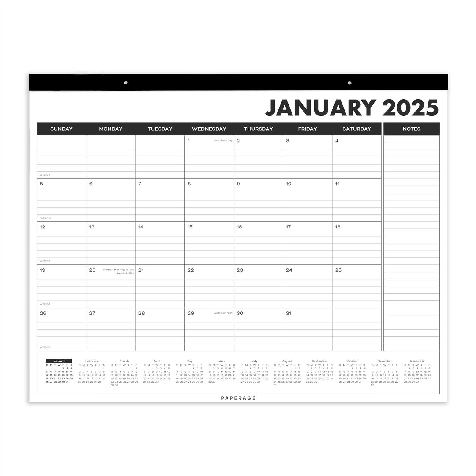 giant calendar template