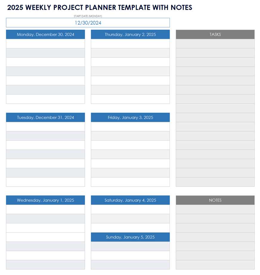 organizational calendar template