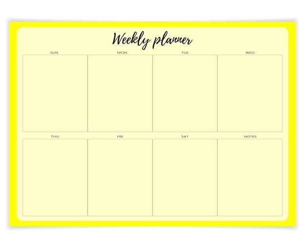 weekly business calendar template