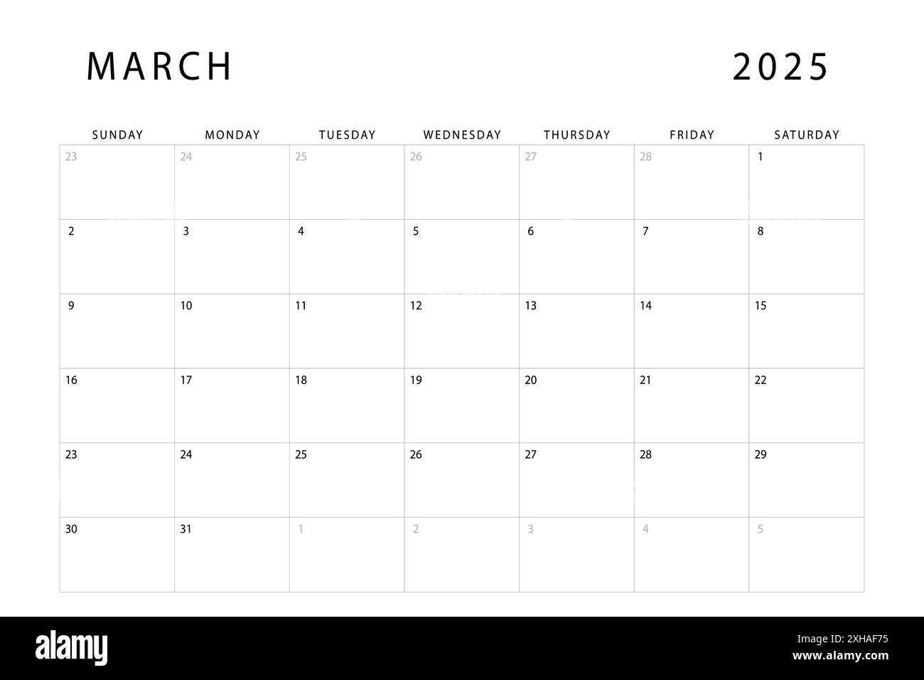 2025 monthly calendar template editable