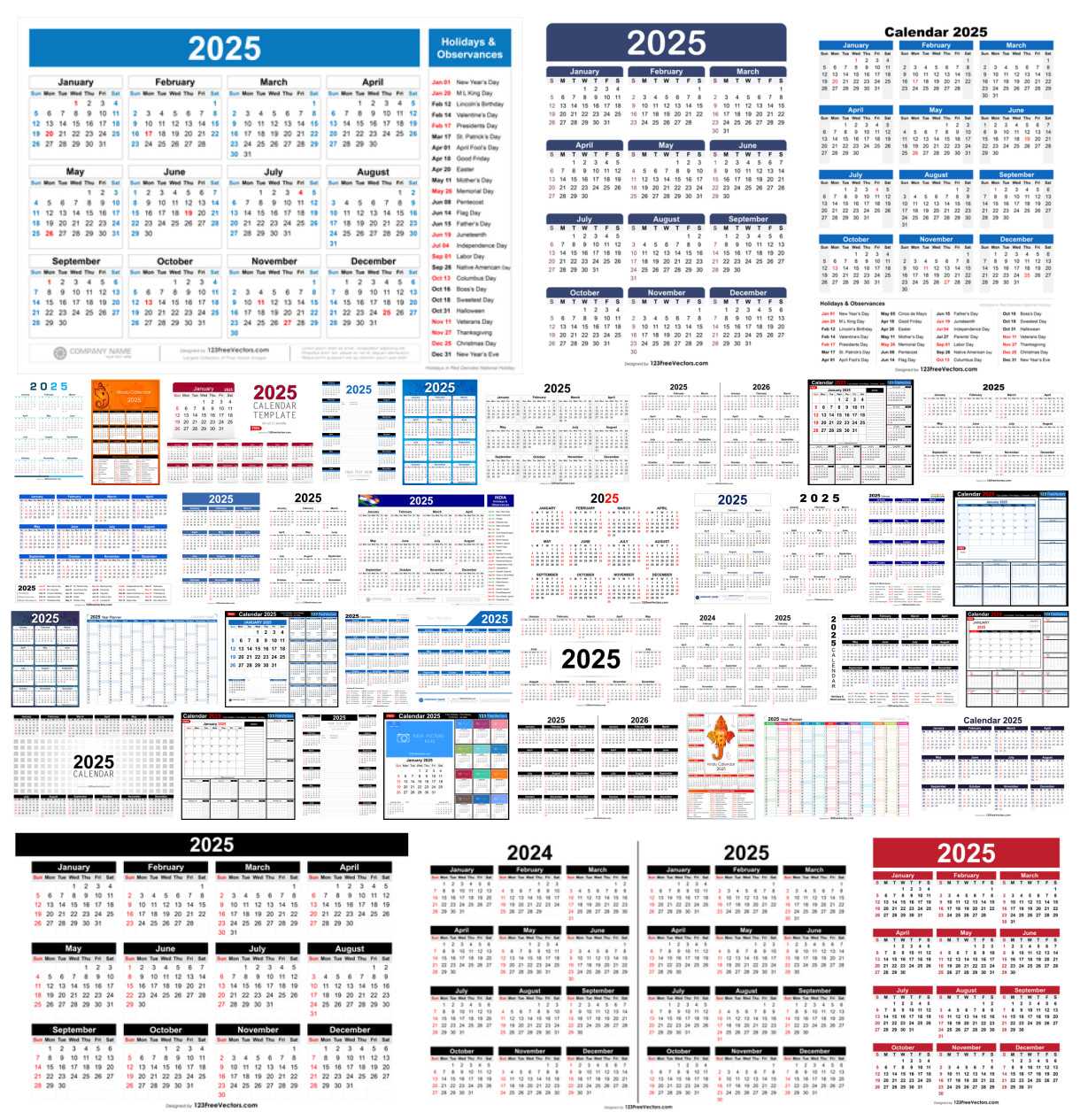 free editable 2025 calendar template