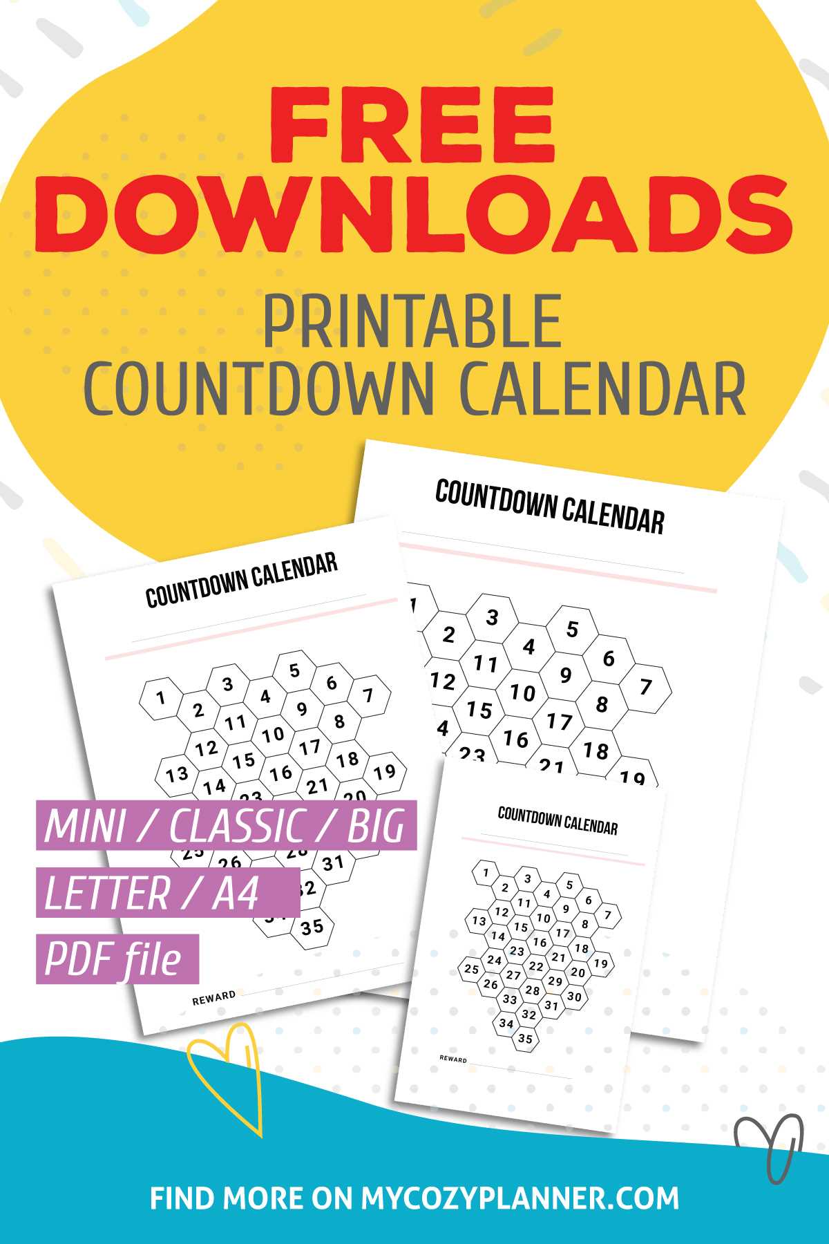 vacation countdown calendar template