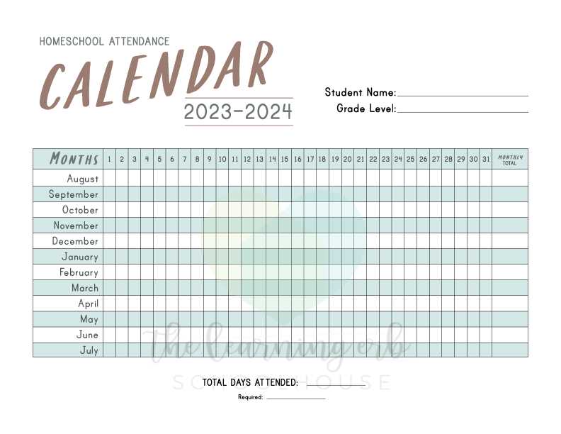 2026 attendance calendar template free 2026 attendance calendar template free