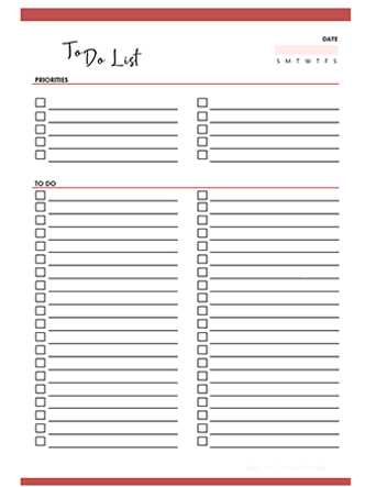 calendar to do list template printable