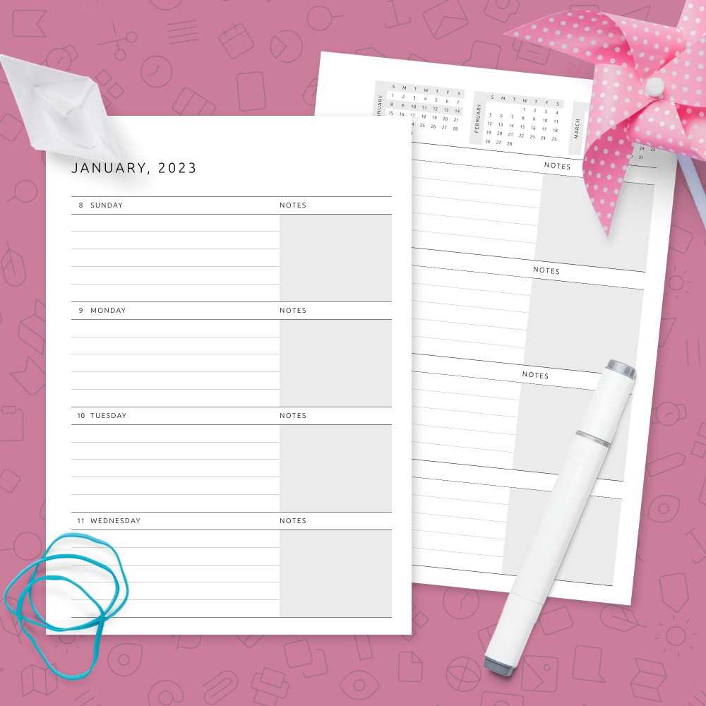 two week blank calendar template