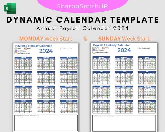 payroll calendar templates