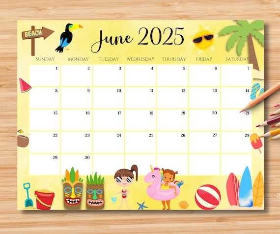 june 2025 calendar template