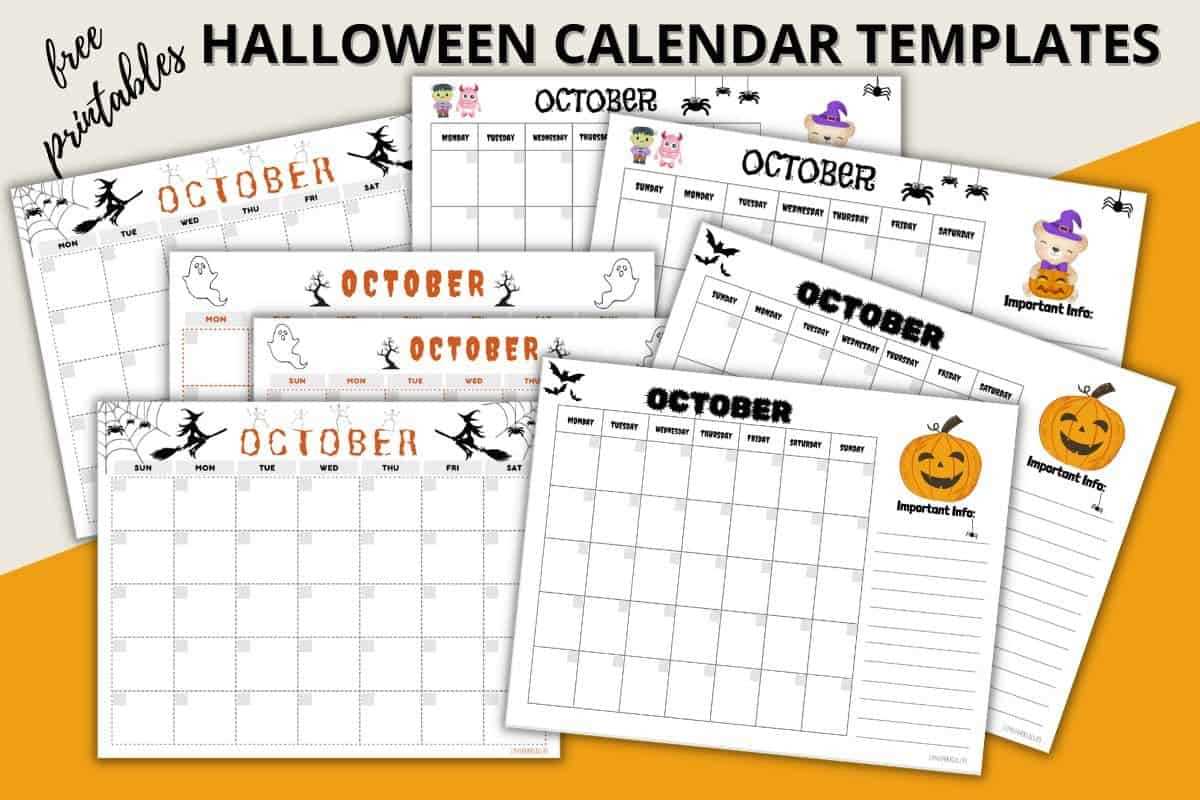 Halloween Calendar Template for Fun and Festive Planning