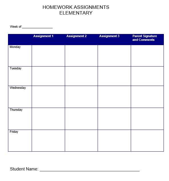 study planner calendar template