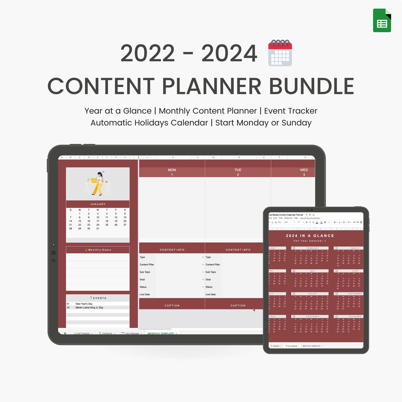 free calendar template for ipad