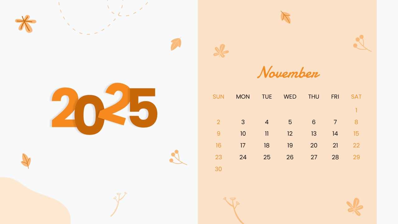 free november calendar template 2025