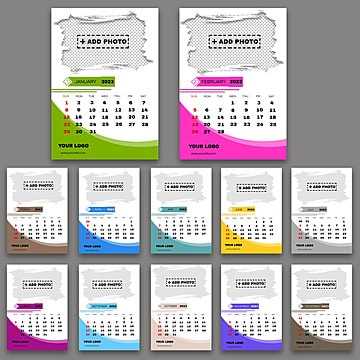 photo calendar template psd