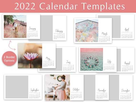 photo calendar template psd