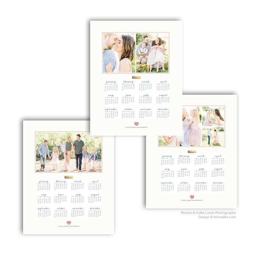 photo calendar template psd