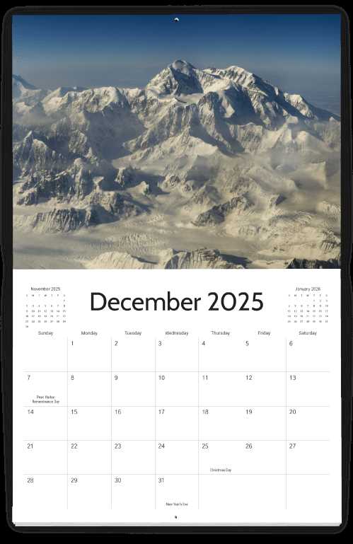 photo calendar template