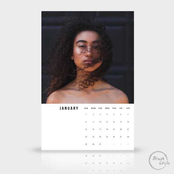 photographer calendar template