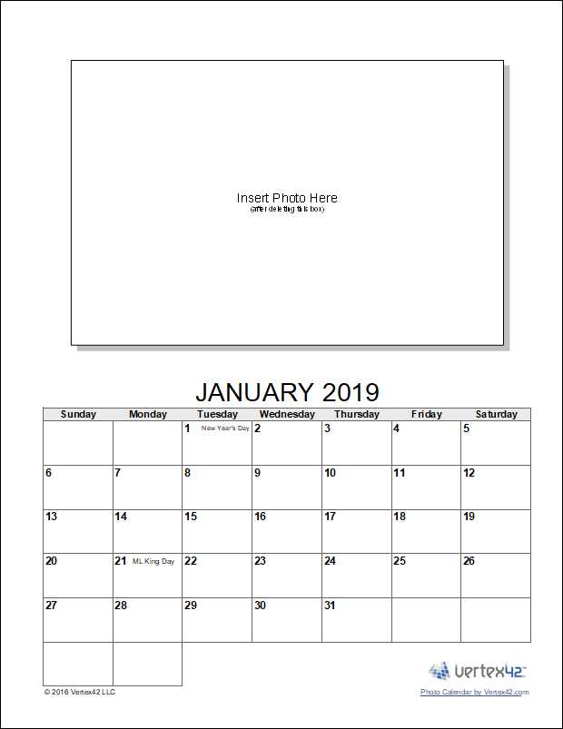 photography calendar templates