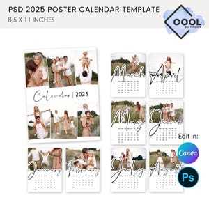 photoshop calendar template 2025 free