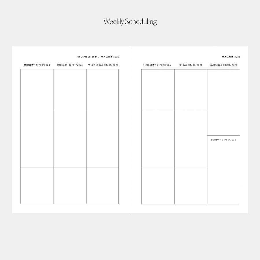 2025 planning calendar template