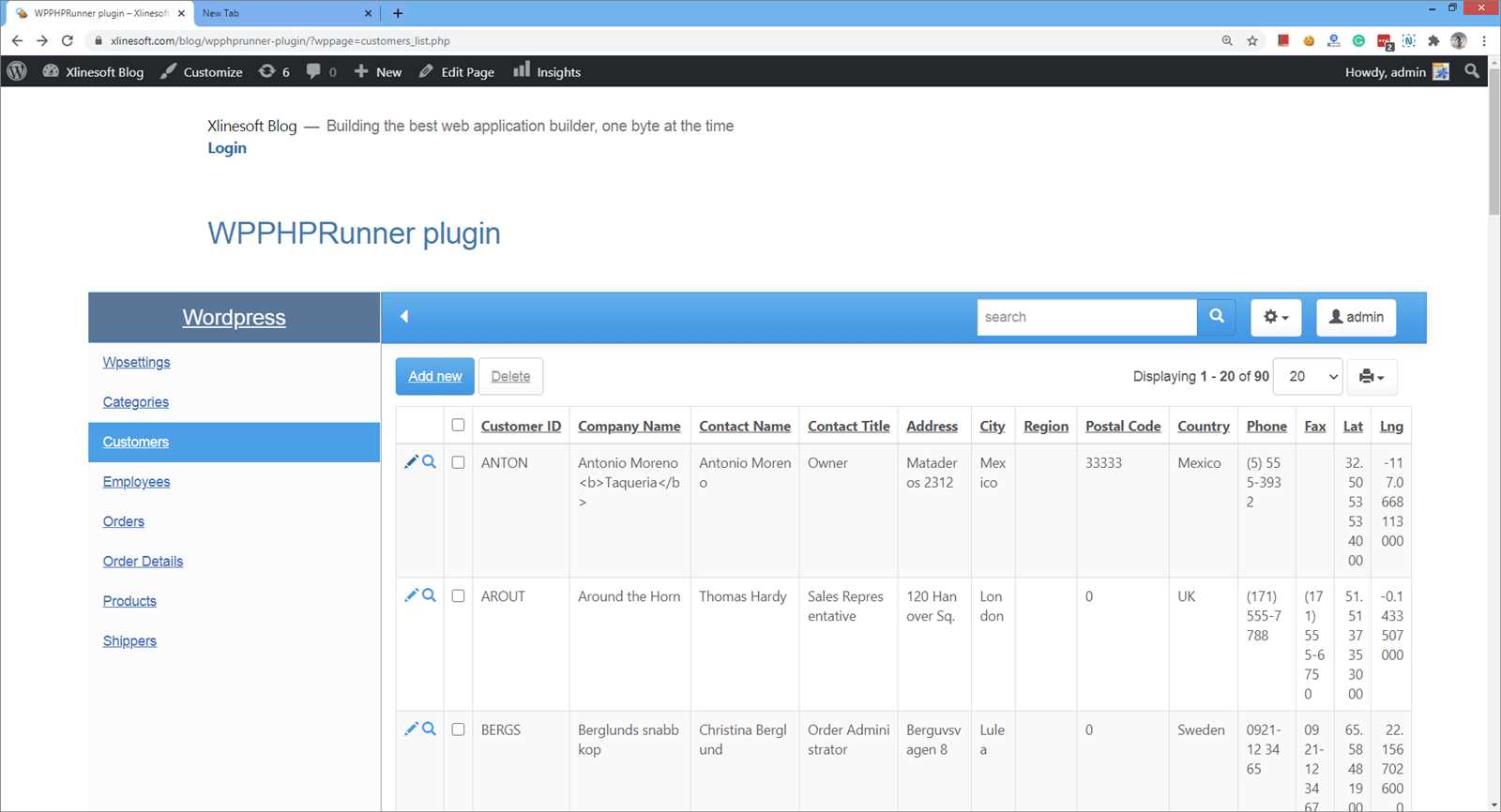 phprunner calendar template