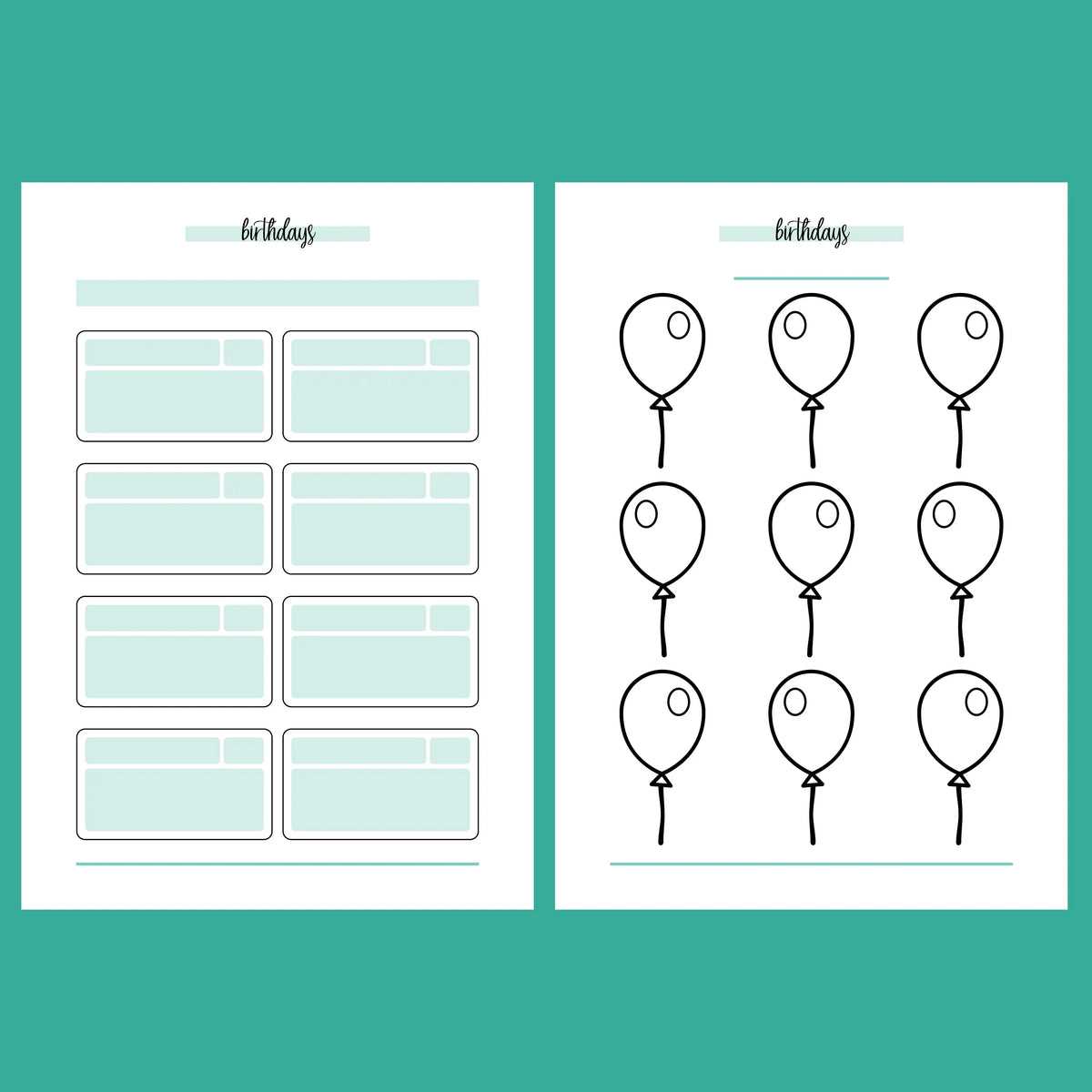 office birthday calendar template