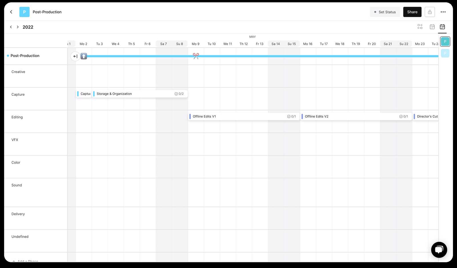 post production calendar template