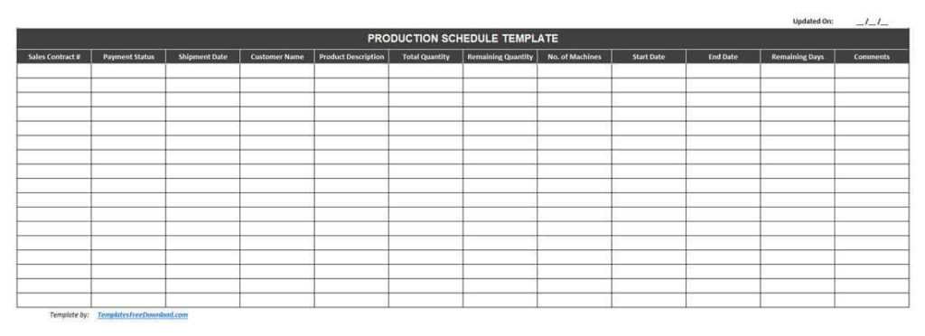 post production calendar template