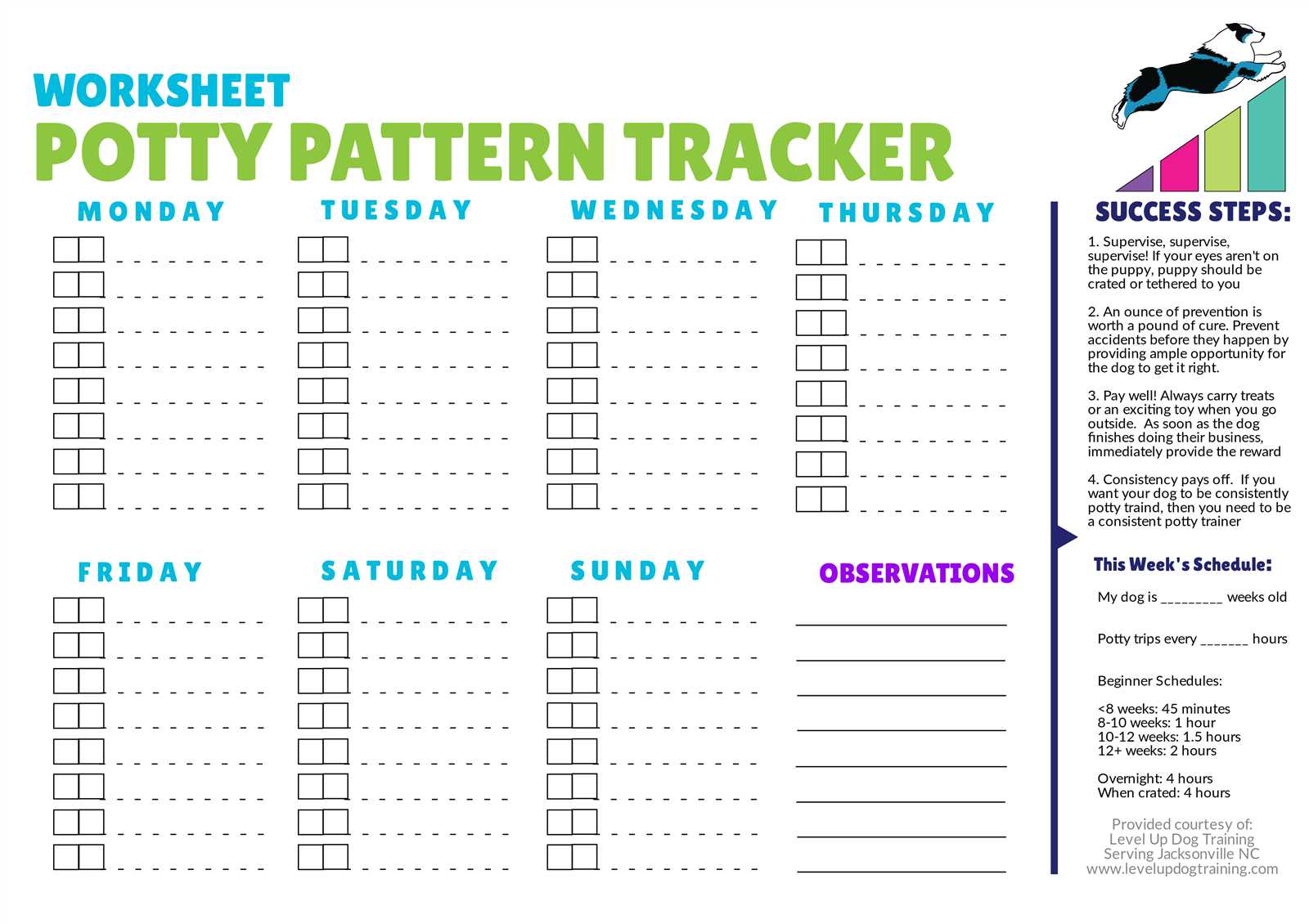 potty training calendar template