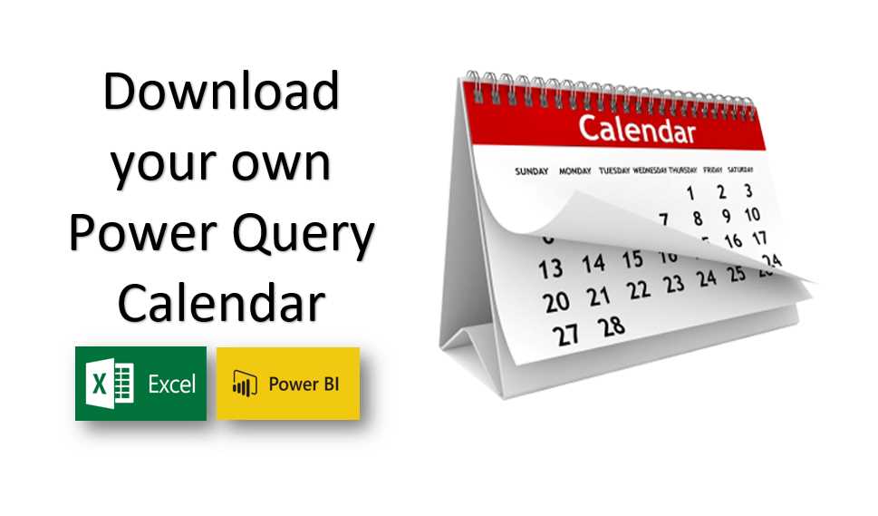 power bi calendar template