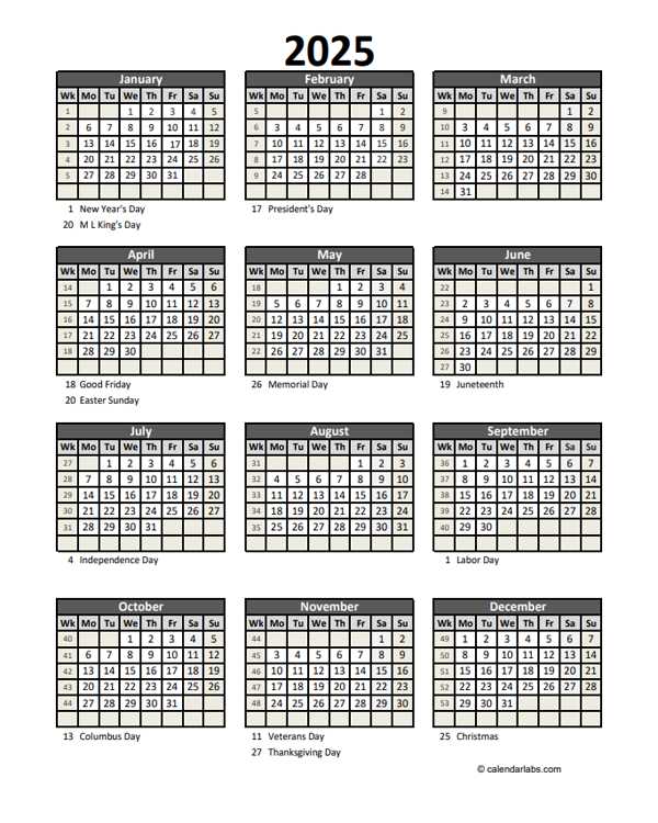 powerpoint calendar template 2025 free
