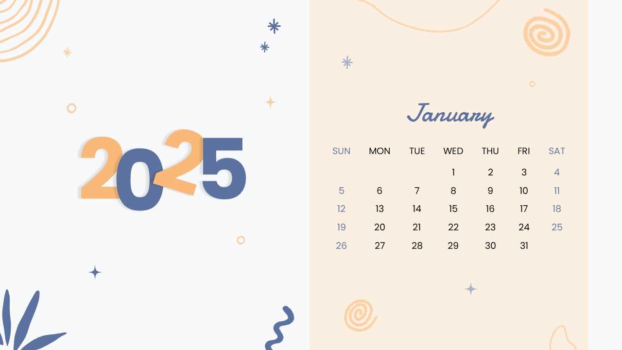 powerpoint calendar template 2025 free