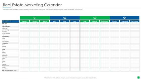 powerpoint marketing calendar template