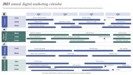 powerpoint yearly calendar template