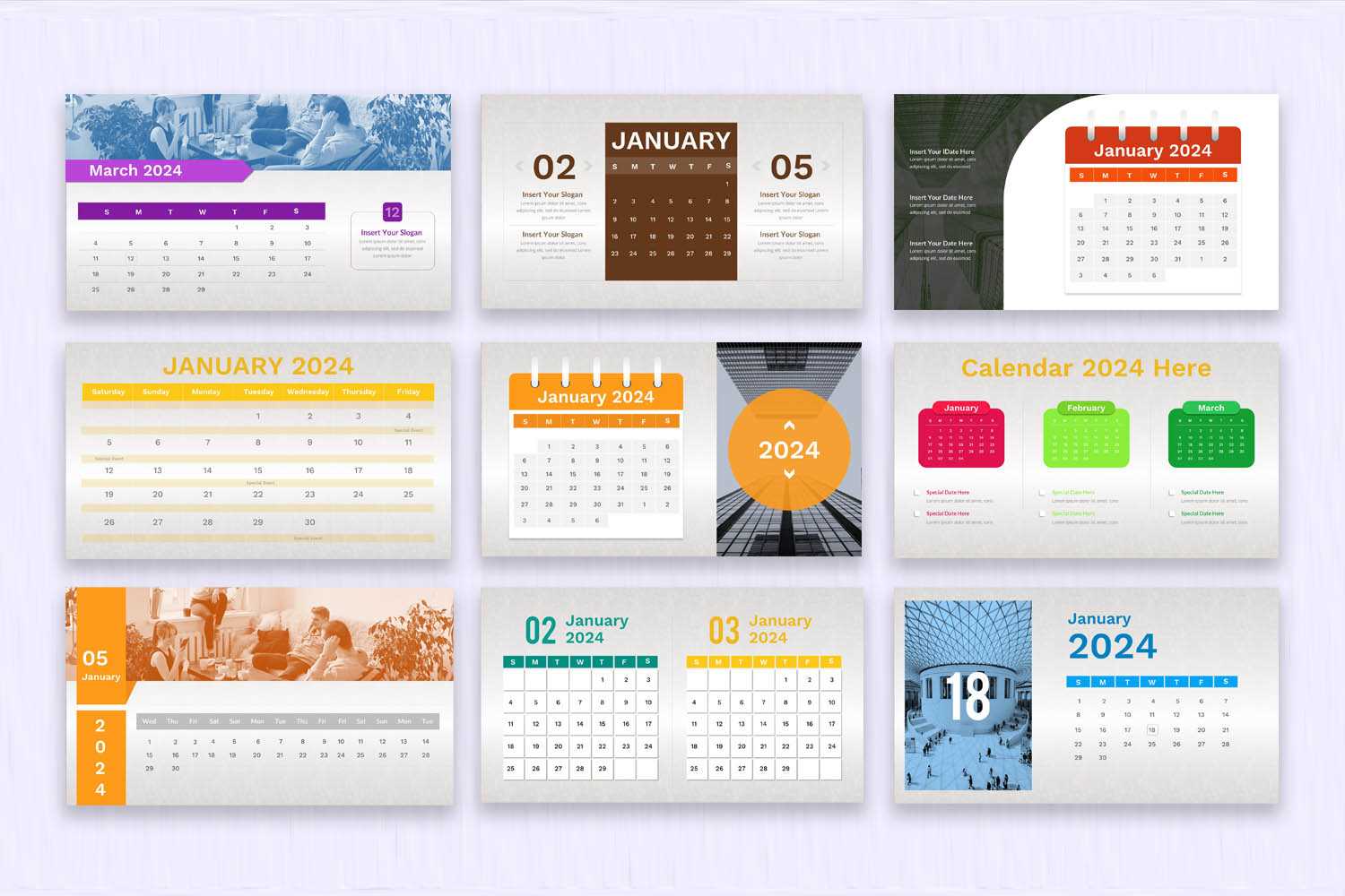 ppt calendar template