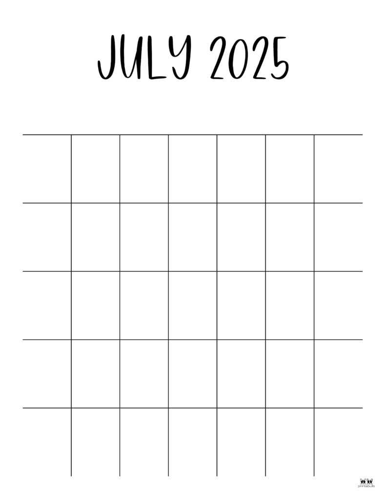 free printable july 2025 calendar template