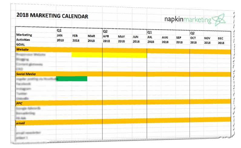 marketing calendar template free download